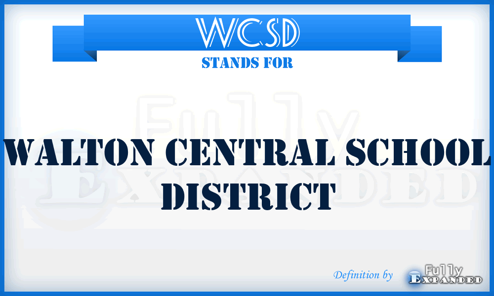 WCSD - Walton Central School District