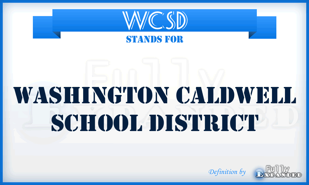 WCSD - Washington Caldwell School District