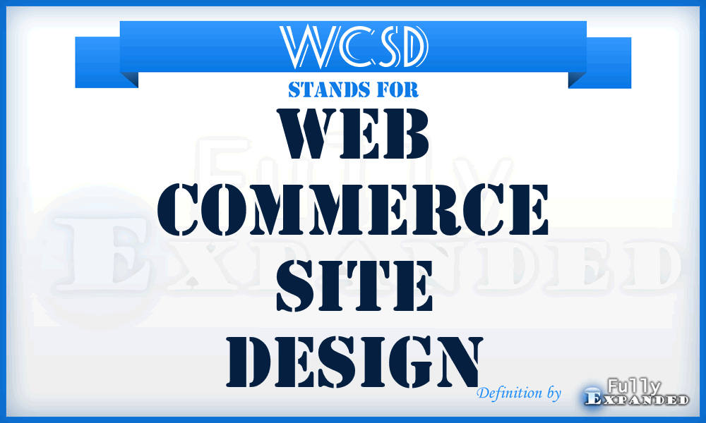 WCSD - Web Commerce Site Design