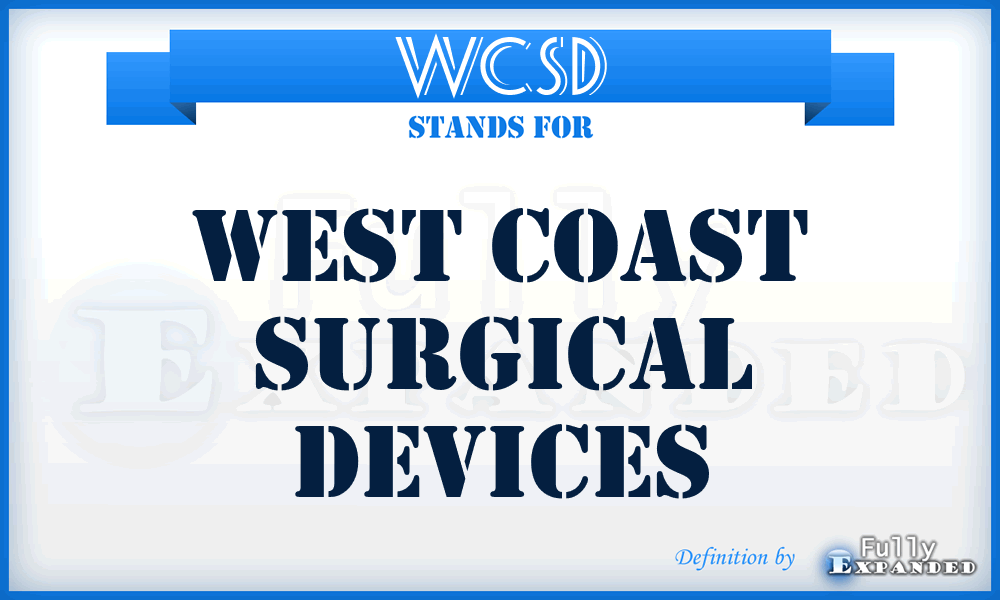 WCSD - West Coast Surgical Devices