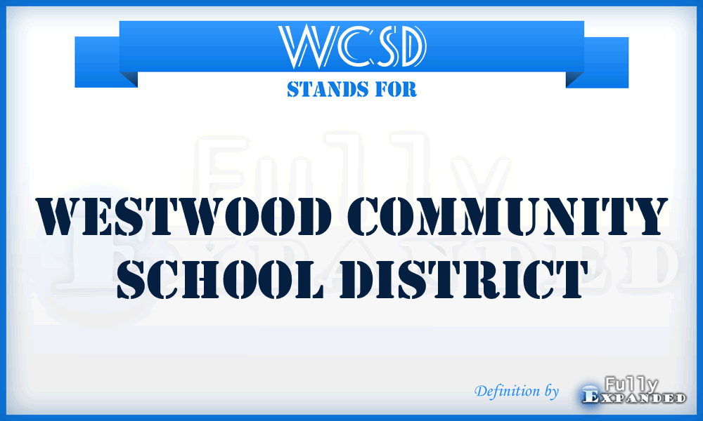 WCSD - Westwood Community School District