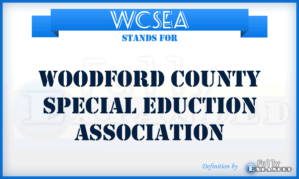 WCSEA - Woodford County Special Eduction Association