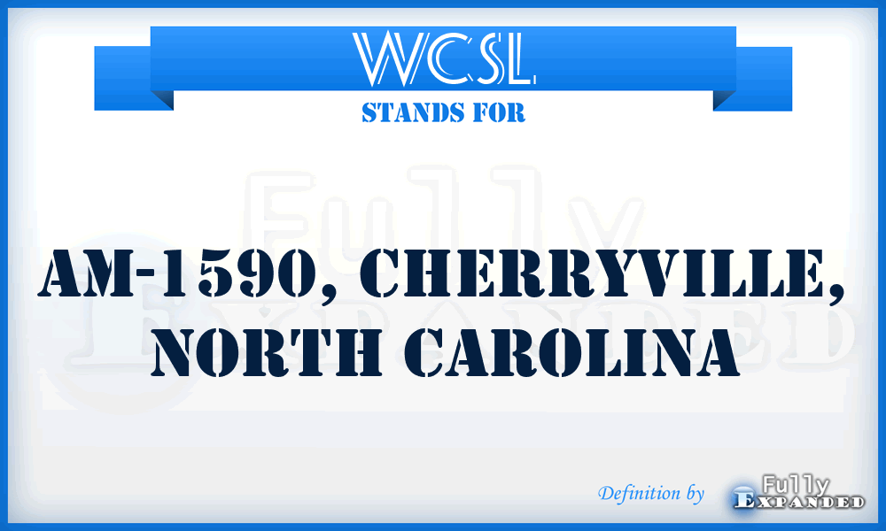 WCSL - AM-1590, Cherryville, North Carolina