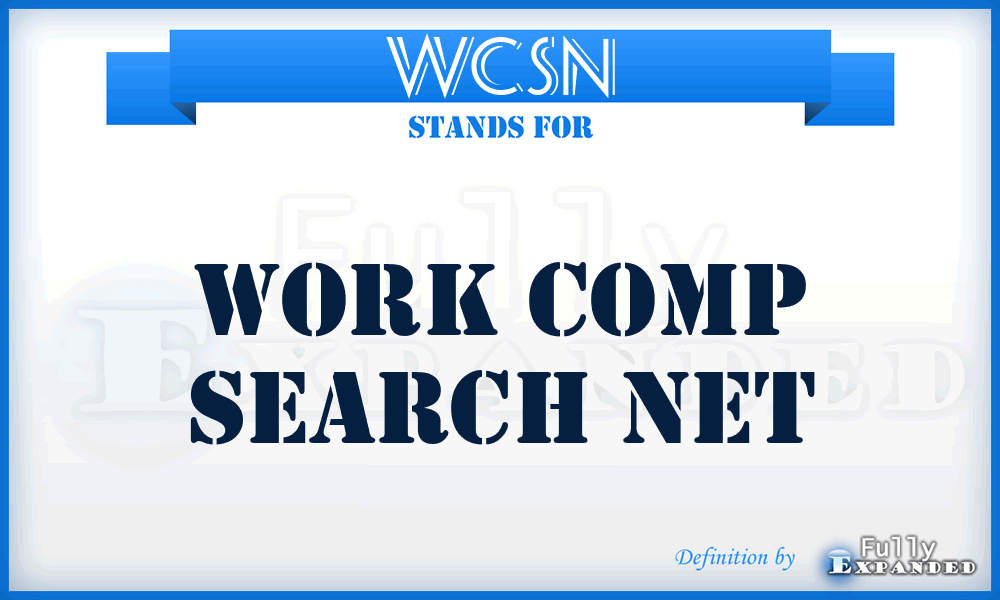 WCSN - Work Comp Search Net