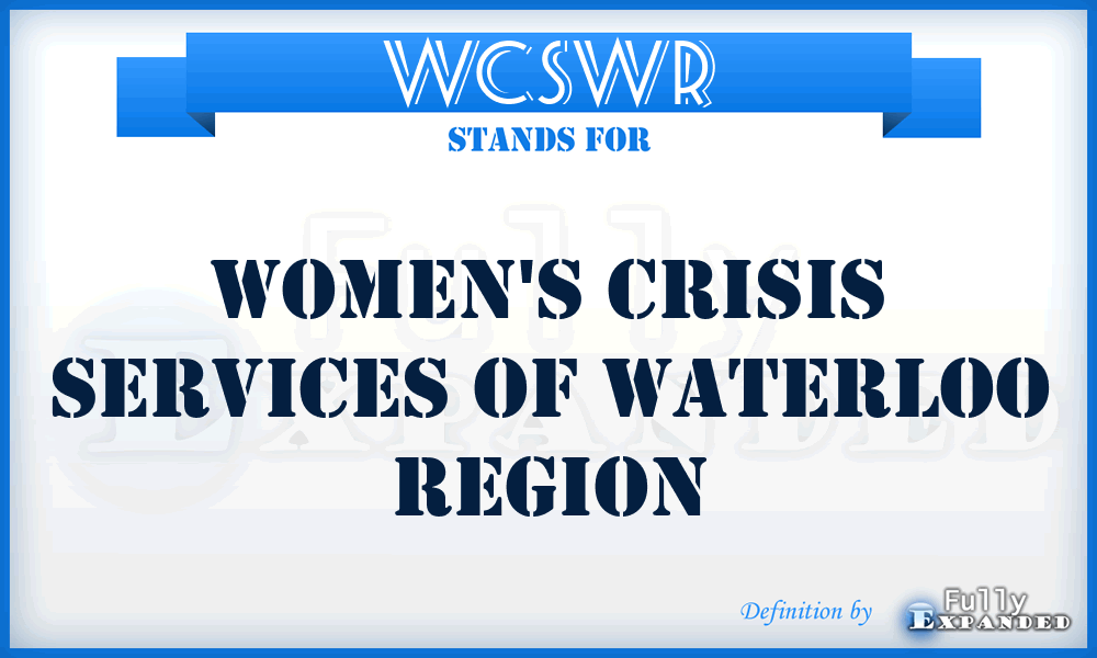 WCSWR - Women's Crisis Services of Waterloo Region