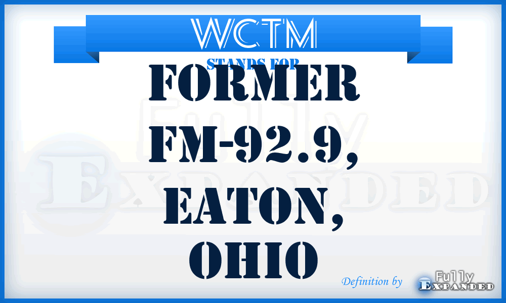 WCTM - Former FM-92.9, Eaton, Ohio