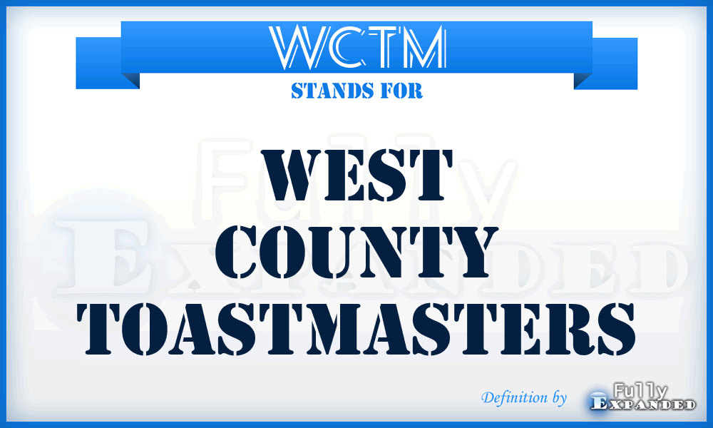 WCTM - West County Toastmasters