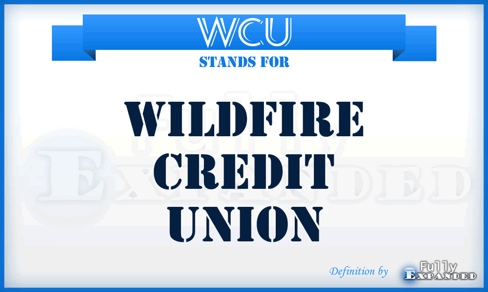 WCU - Wildfire Credit Union