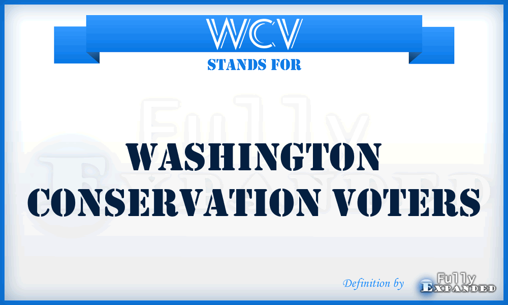 WCV - Washington Conservation Voters