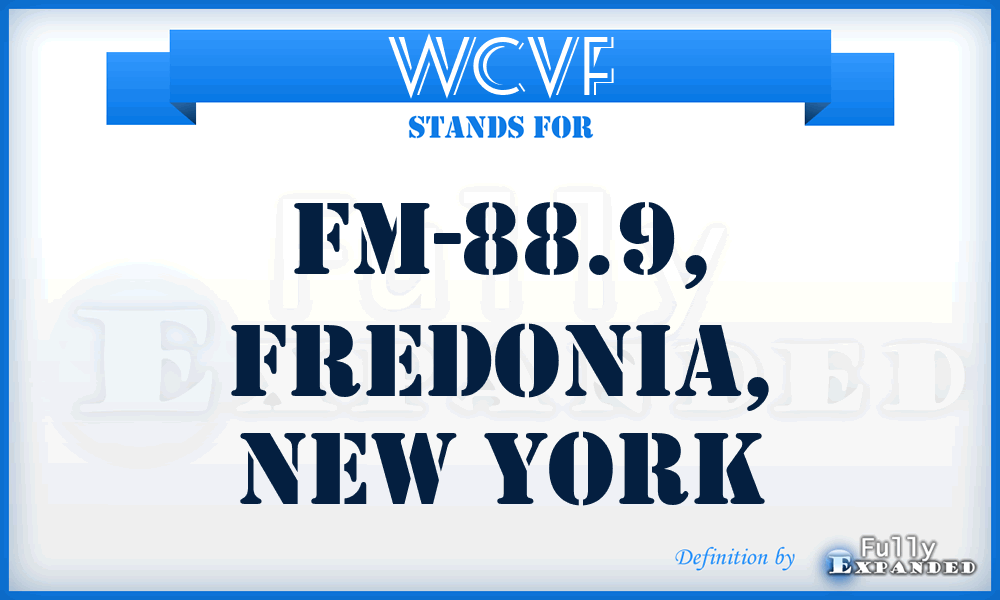WCVF - FM-88.9, Fredonia, New York