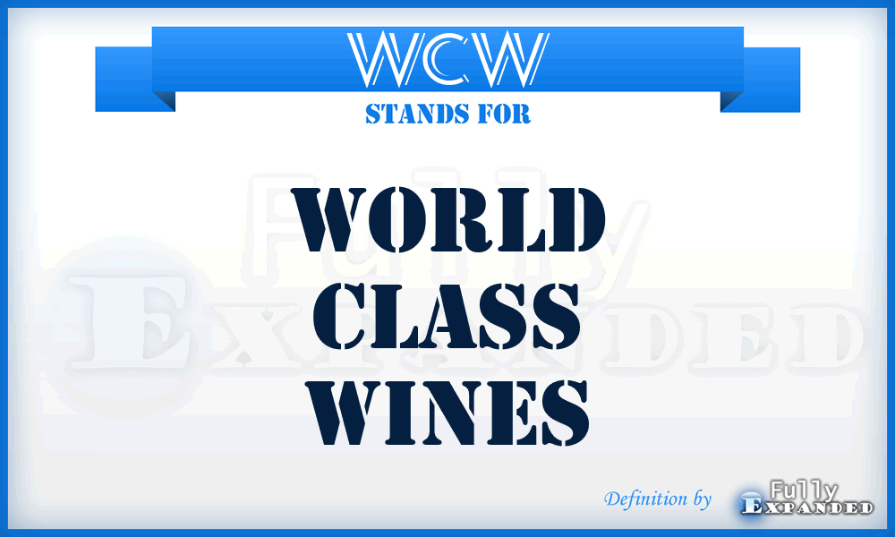 WCW - World Class Wines