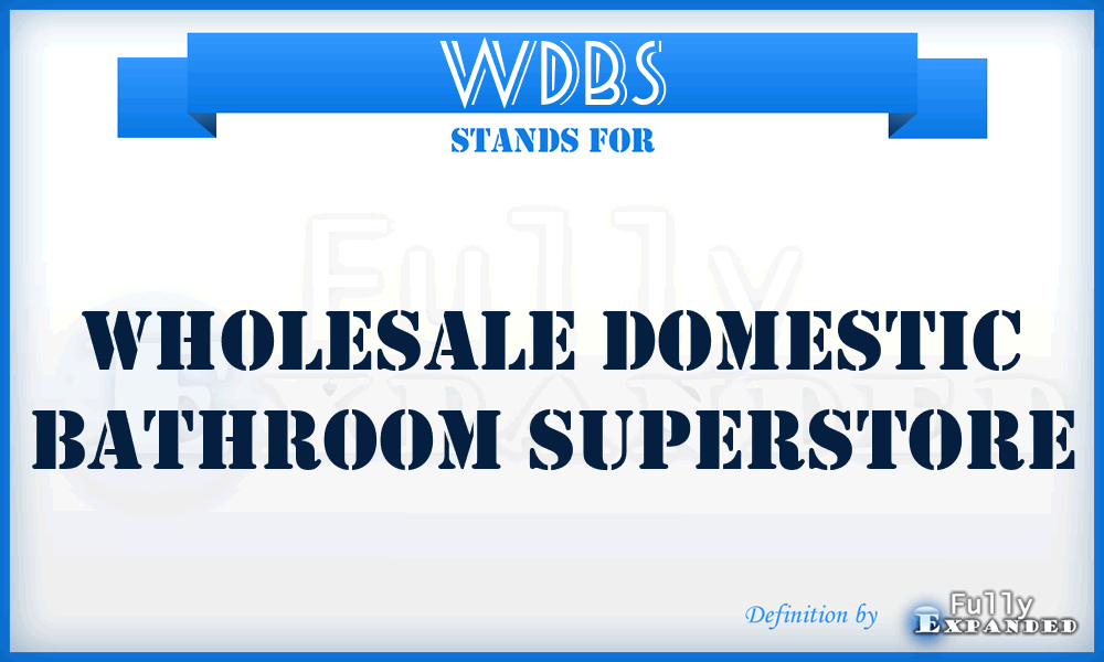 WDBS - Wholesale Domestic Bathroom Superstore