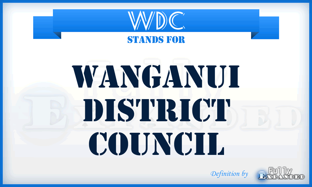 WDC - Wanganui District Council