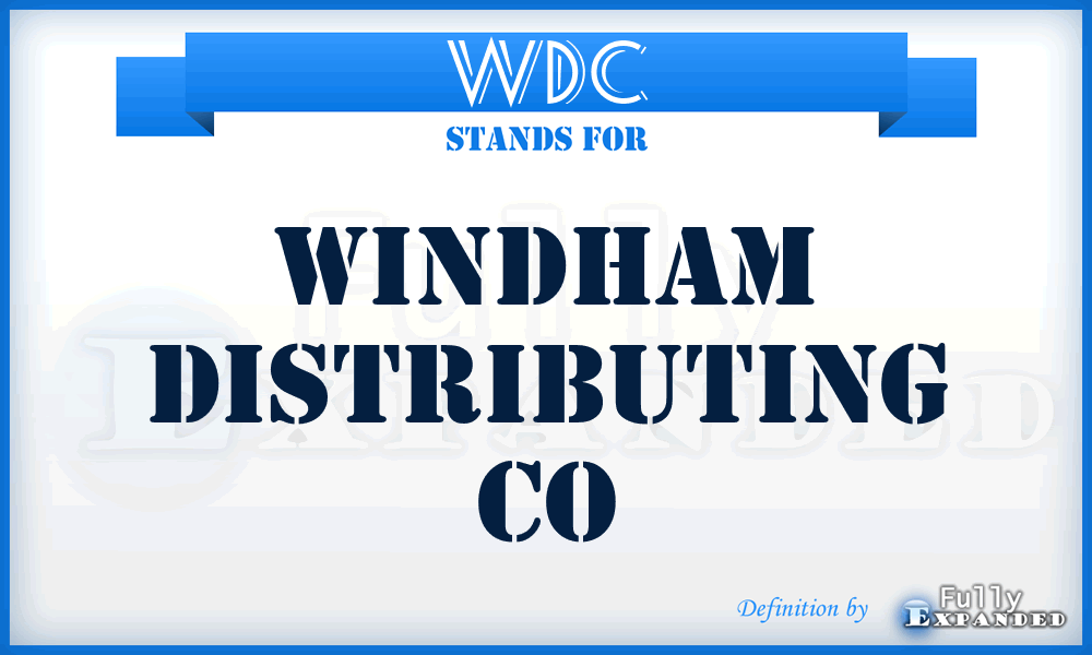 WDC - Windham Distributing Co