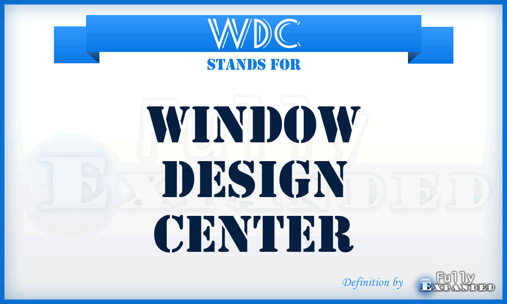 WDC - Window Design Center
