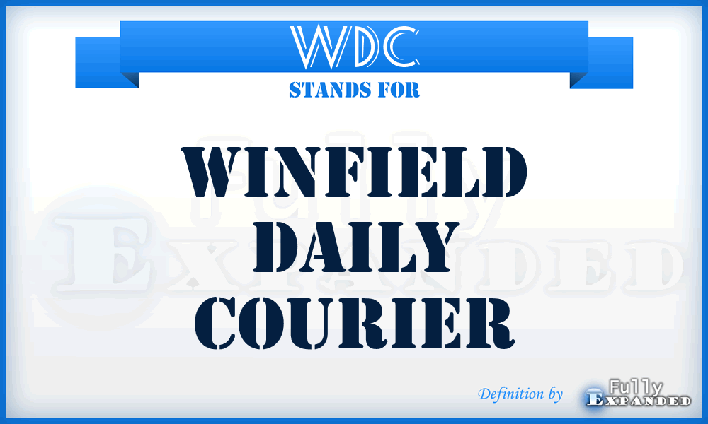 WDC - Winfield Daily Courier