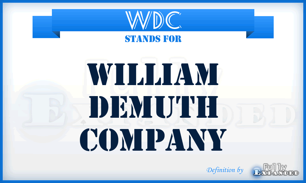 WDC - William Demuth Company
