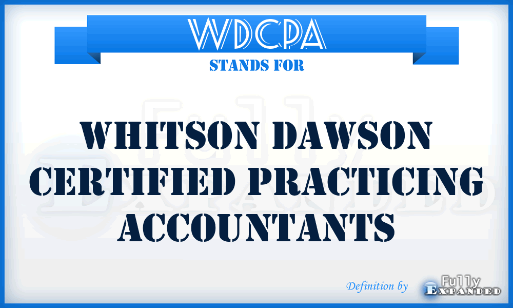 WDCPA - Whitson Dawson Certified Practicing Accountants