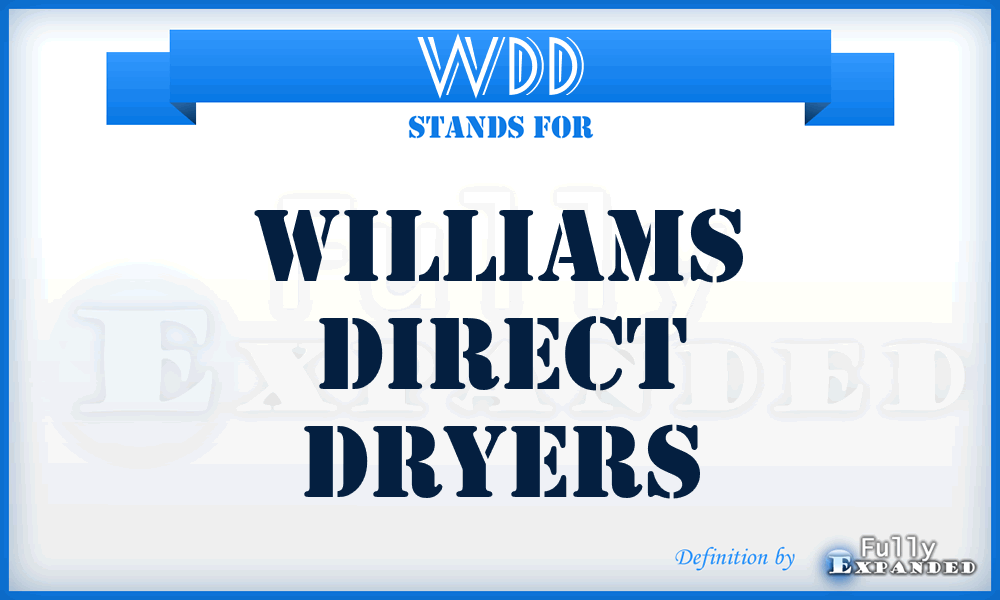WDD - Williams Direct Dryers