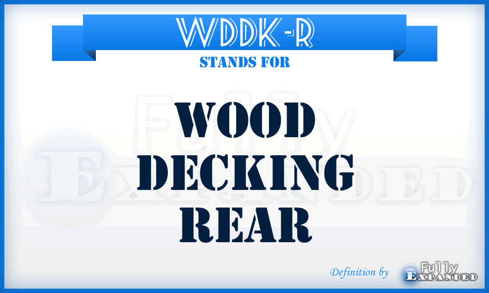 WDDK-R - Wood Decking Rear