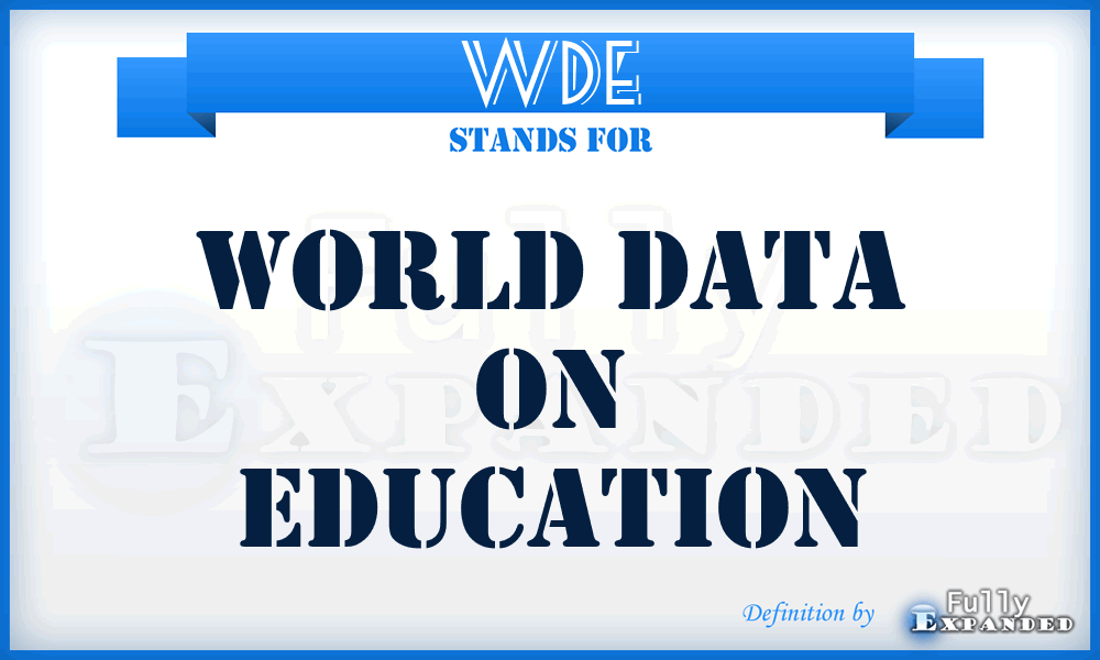 WDE - World Data on Education