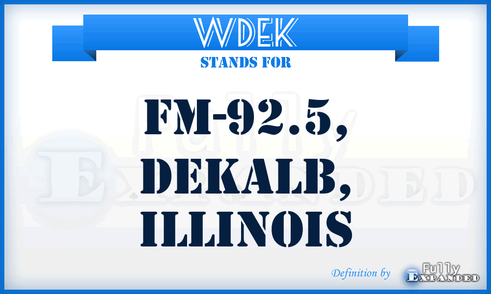 WDEK - FM-92.5, DeKalb, Illinois