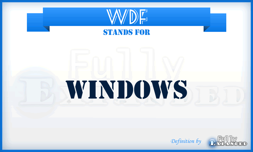 WDF - Windows
