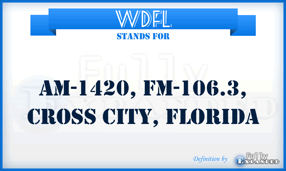 WDFL - AM-1420, FM-106.3, Cross City, Florida