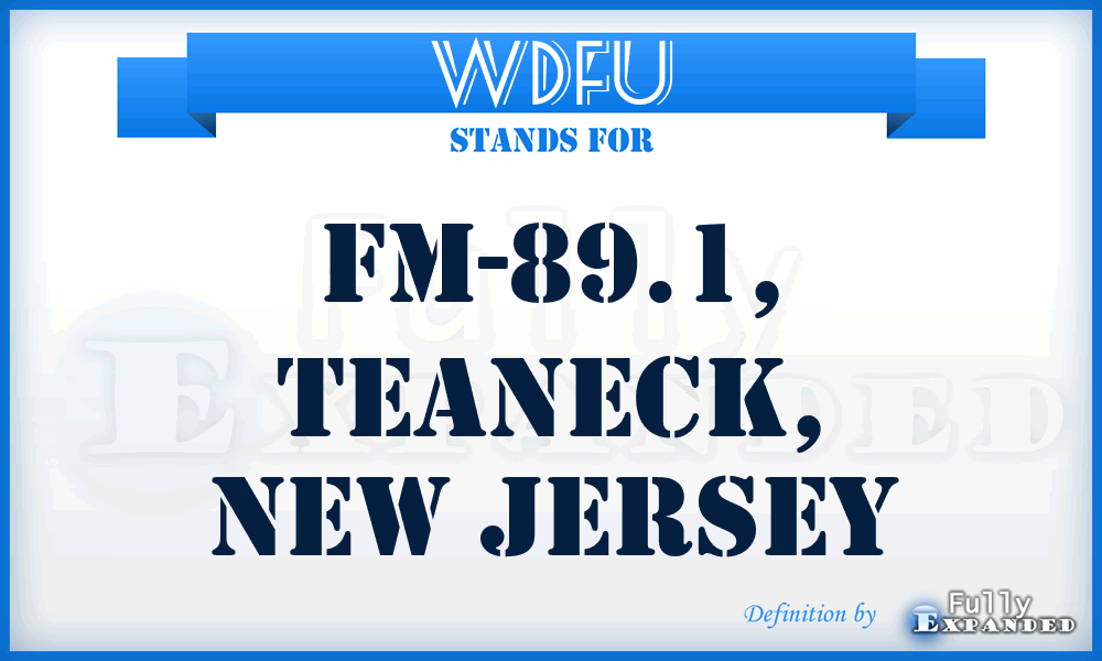 WDFU - FM-89.1, Teaneck, New Jersey