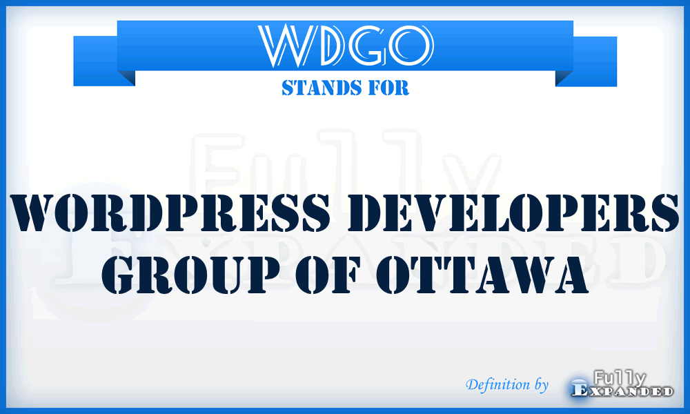 WDGO - WordPress Developers Group of Ottawa