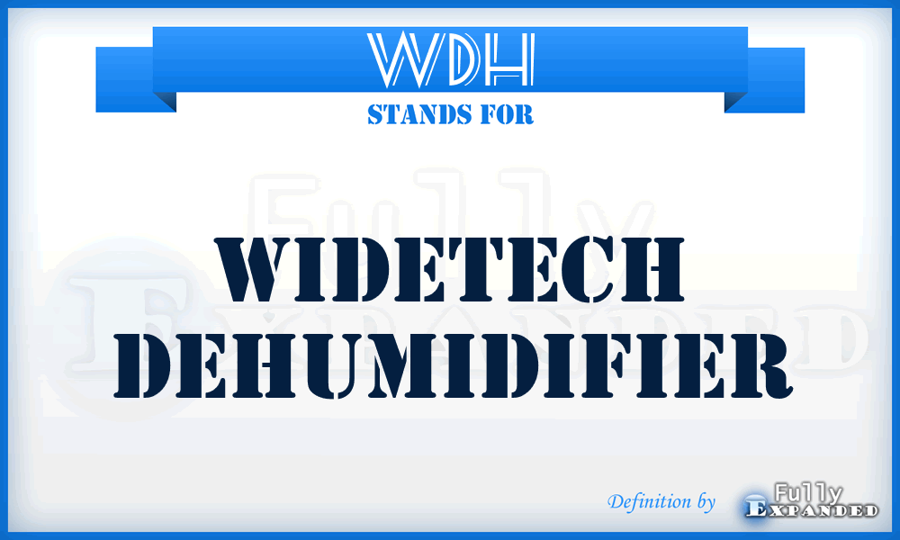 WDH - Widetech Dehumidifier