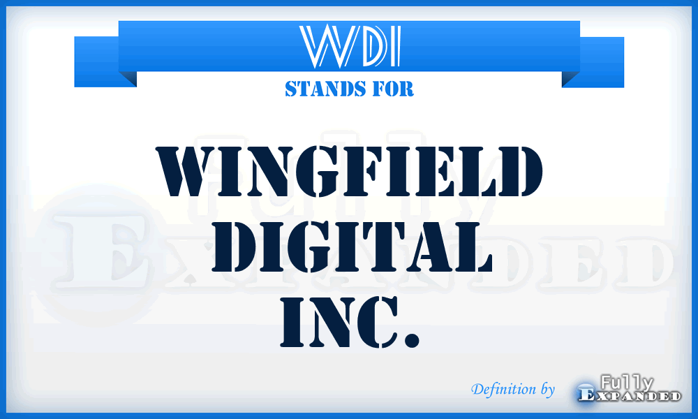 WDI - Wingfield Digital Inc.