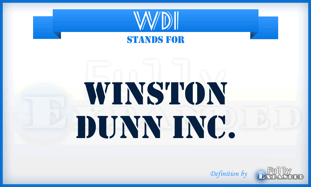 WDI - Winston Dunn Inc.