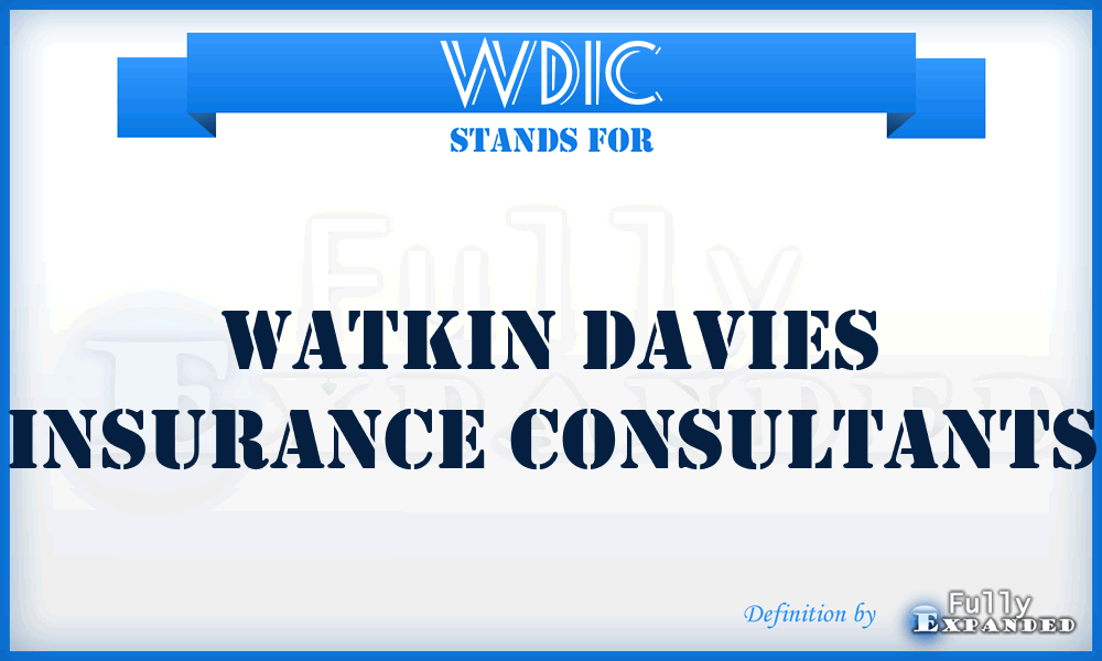 WDIC - Watkin Davies Insurance Consultants