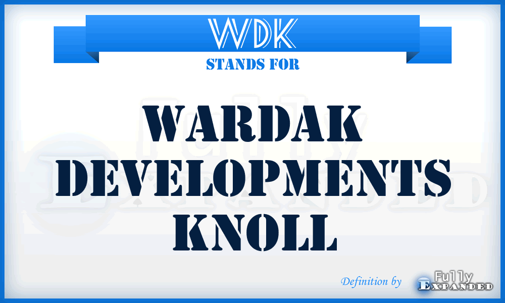 WDK - Wardak Developments Knoll