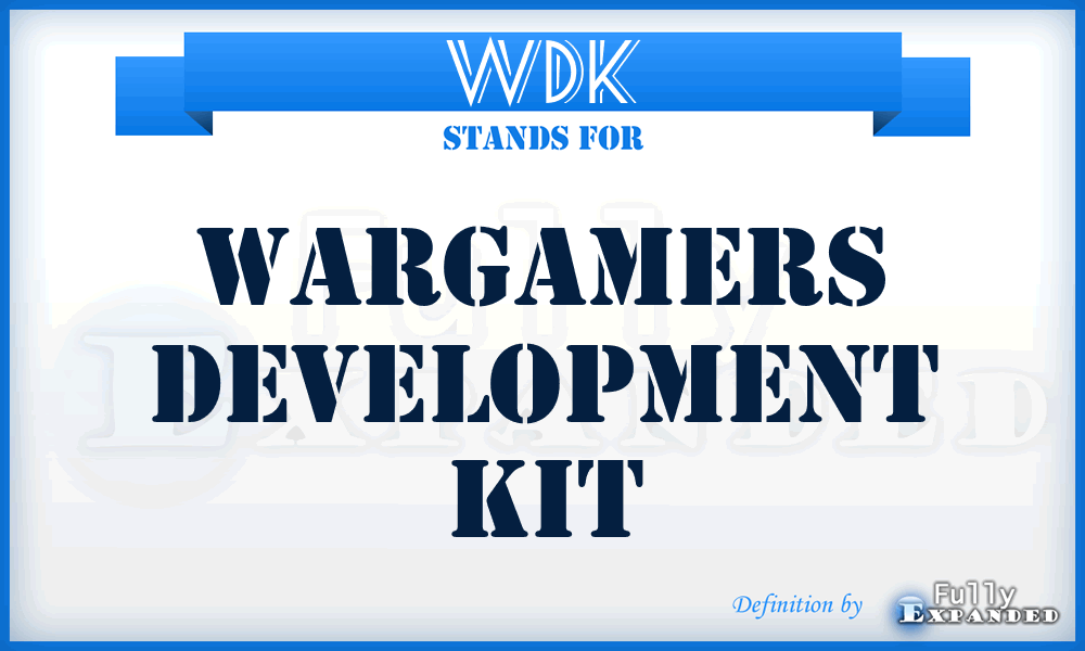 WDK - Wargamers Development Kit