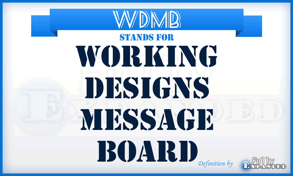 WDMB - Working Designs Message Board