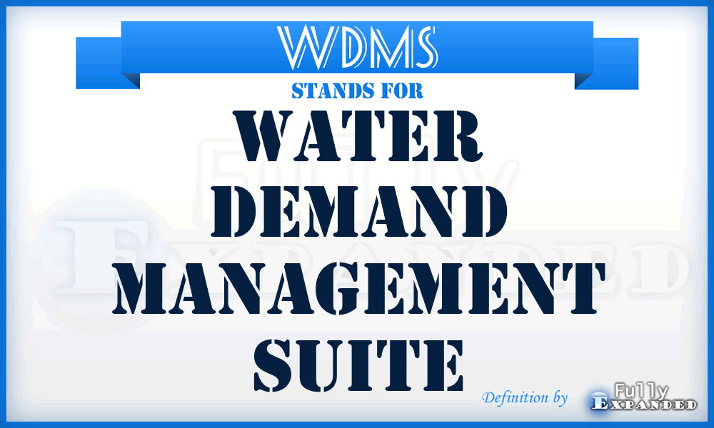 WDMS - Water Demand Management Suite