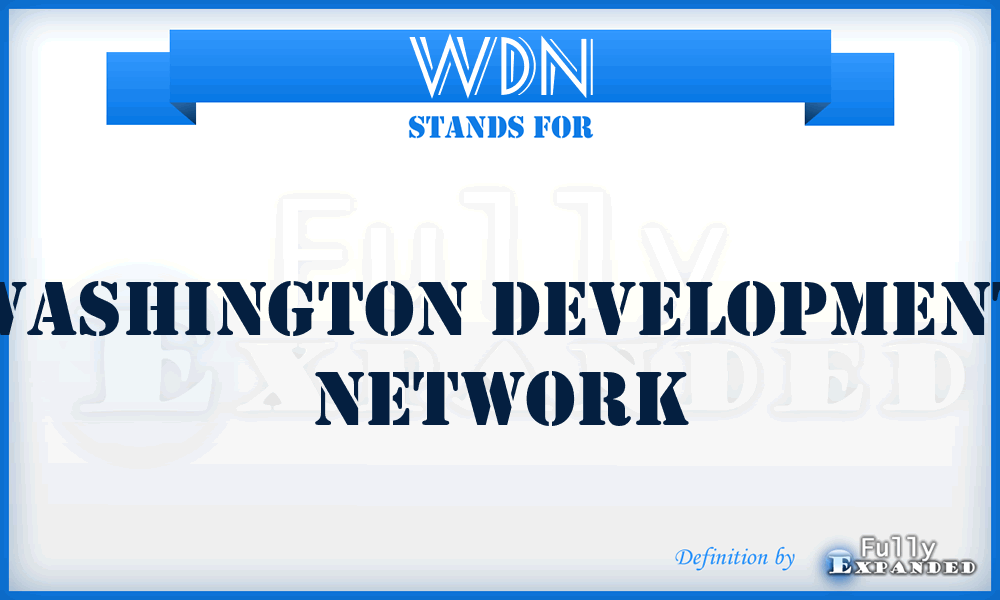 WDN - Washington Development Network