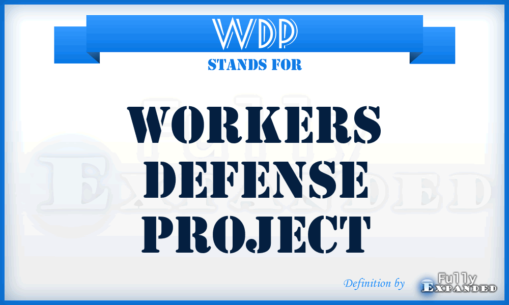 WDP - Workers Defense Project