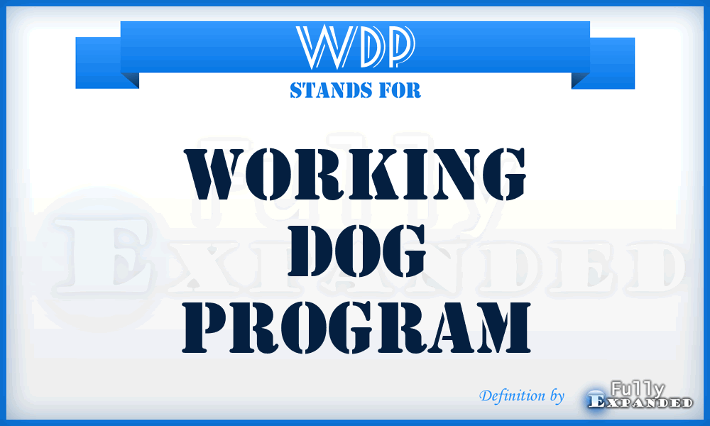 WDP - Working Dog Program