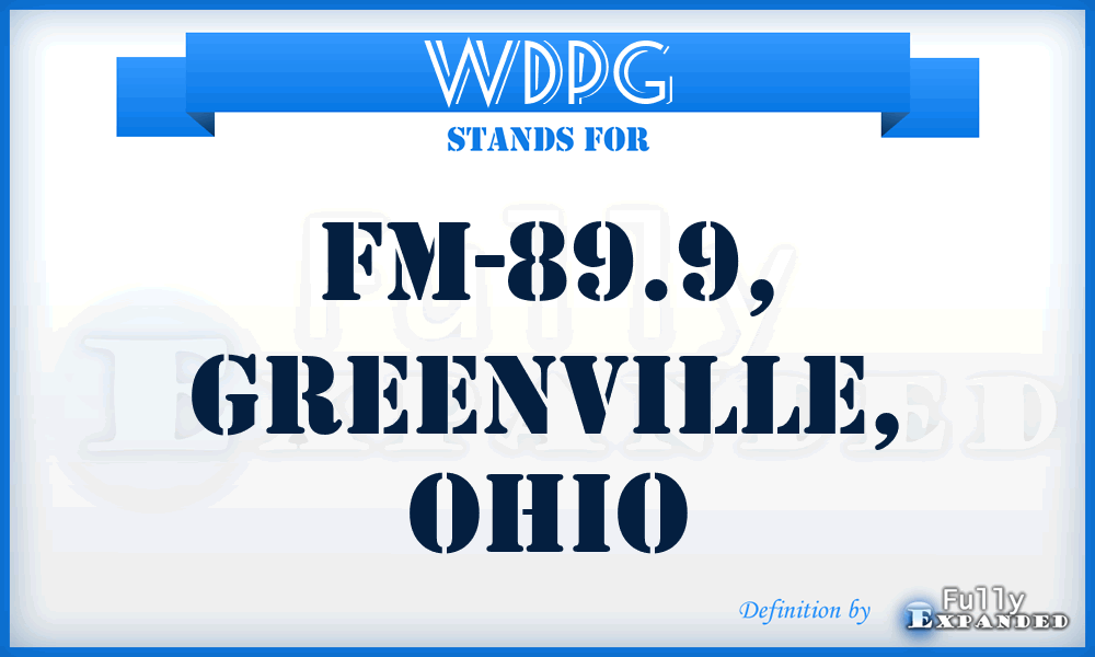 WDPG - FM-89.9, Greenville, Ohio