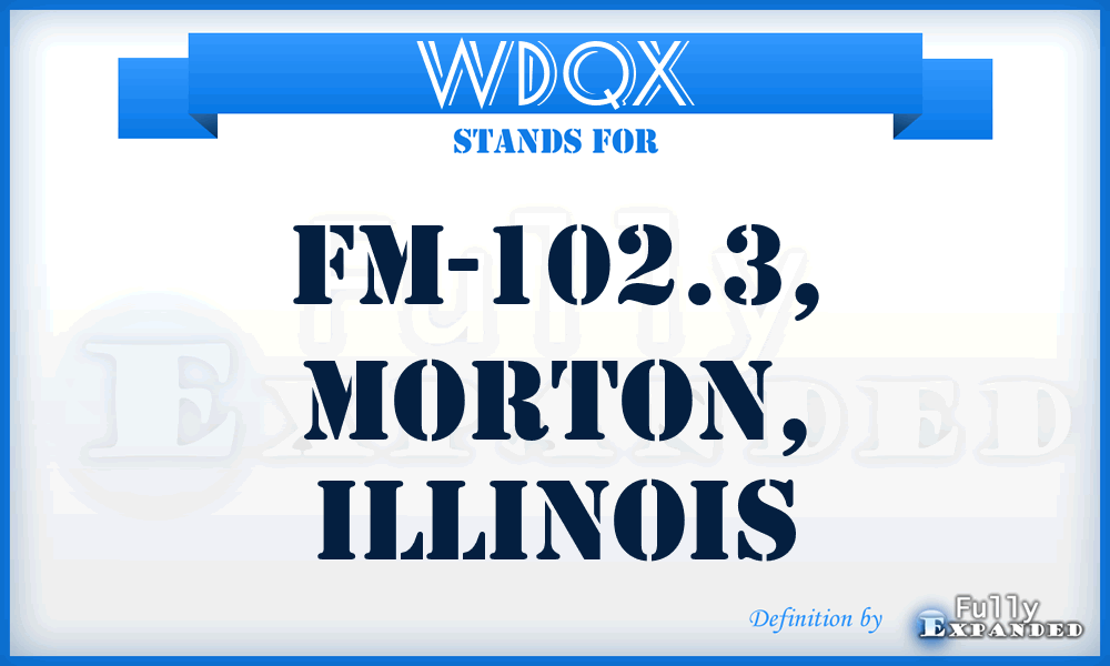 WDQX - FM-102.3, Morton, Illinois