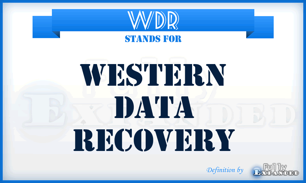 WDR - Western Data Recovery