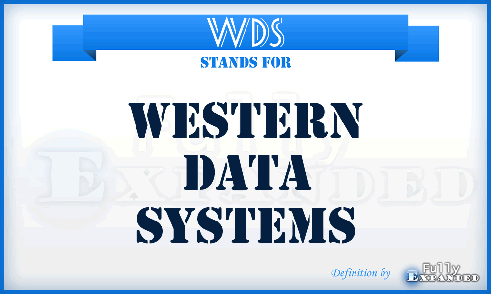 WDS - Western Data Systems