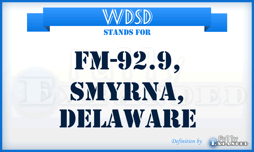 WDSD - FM-92.9, Smyrna, Delaware