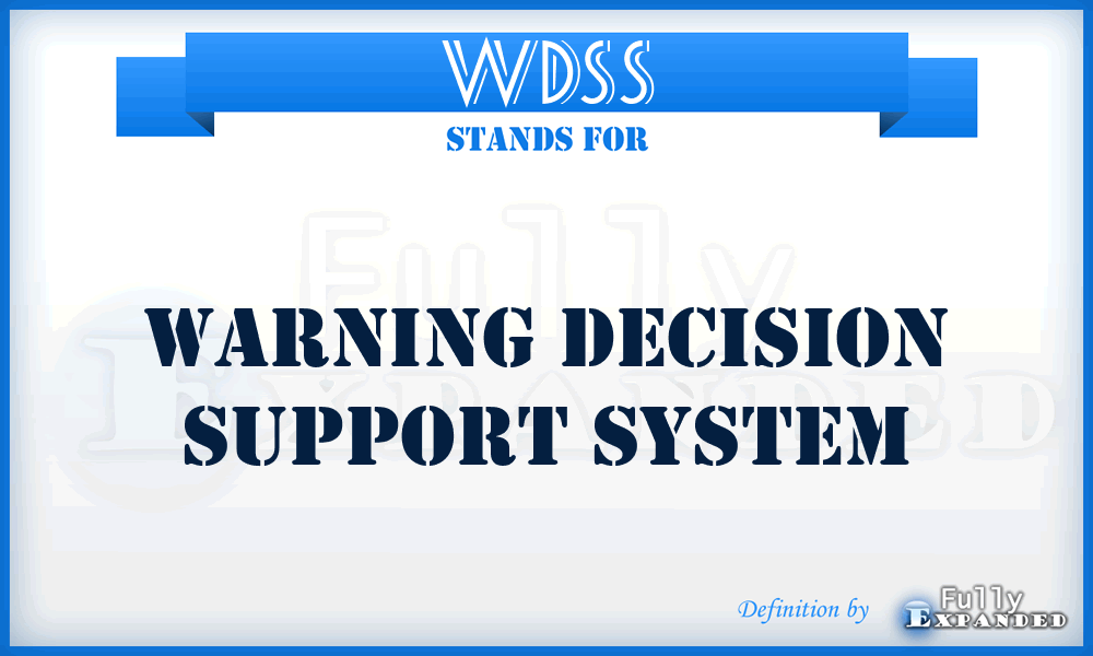 WDSS - Warning Decision Support System