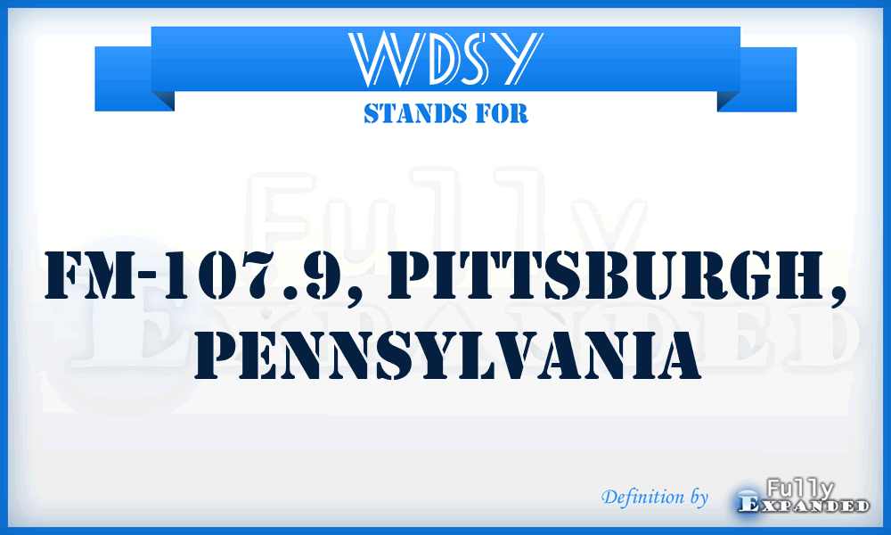 WDSY - FM-107.9, Pittsburgh, Pennsylvania