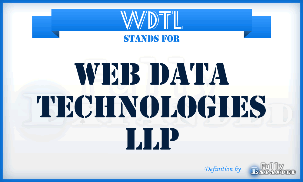 WDTL - Web Data Technologies LLP