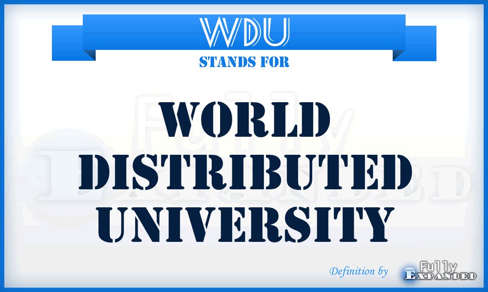 WDU - World Distributed University